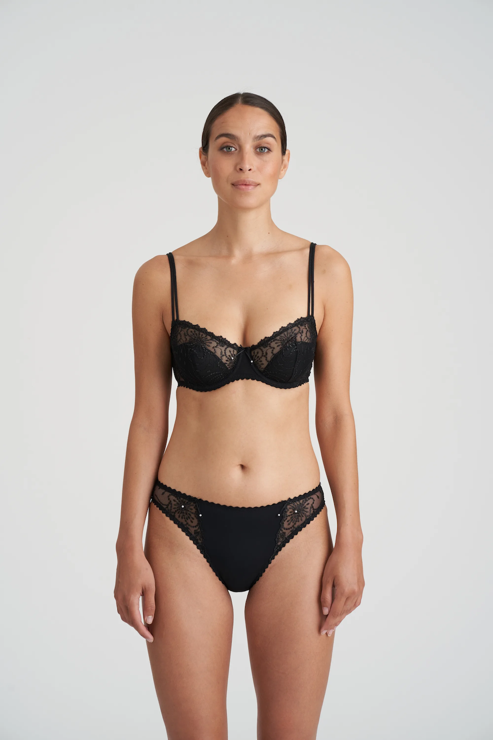 Jane Half Padded Balcony Bra Black