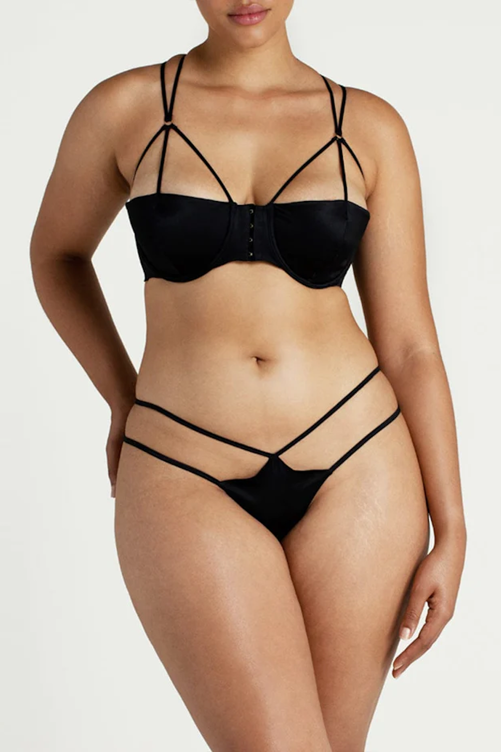 Sylph Half Cup Bra Black
