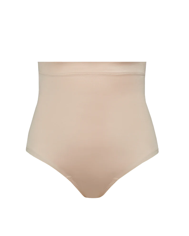 Suit Your Fancy High-Waisted Thong Champagne Beige