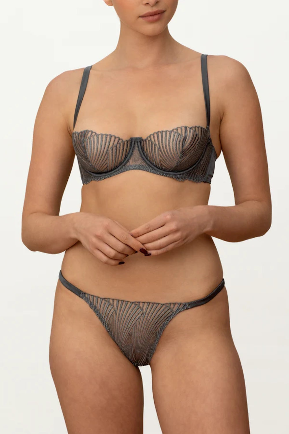 Athena Balcony Bra Silver