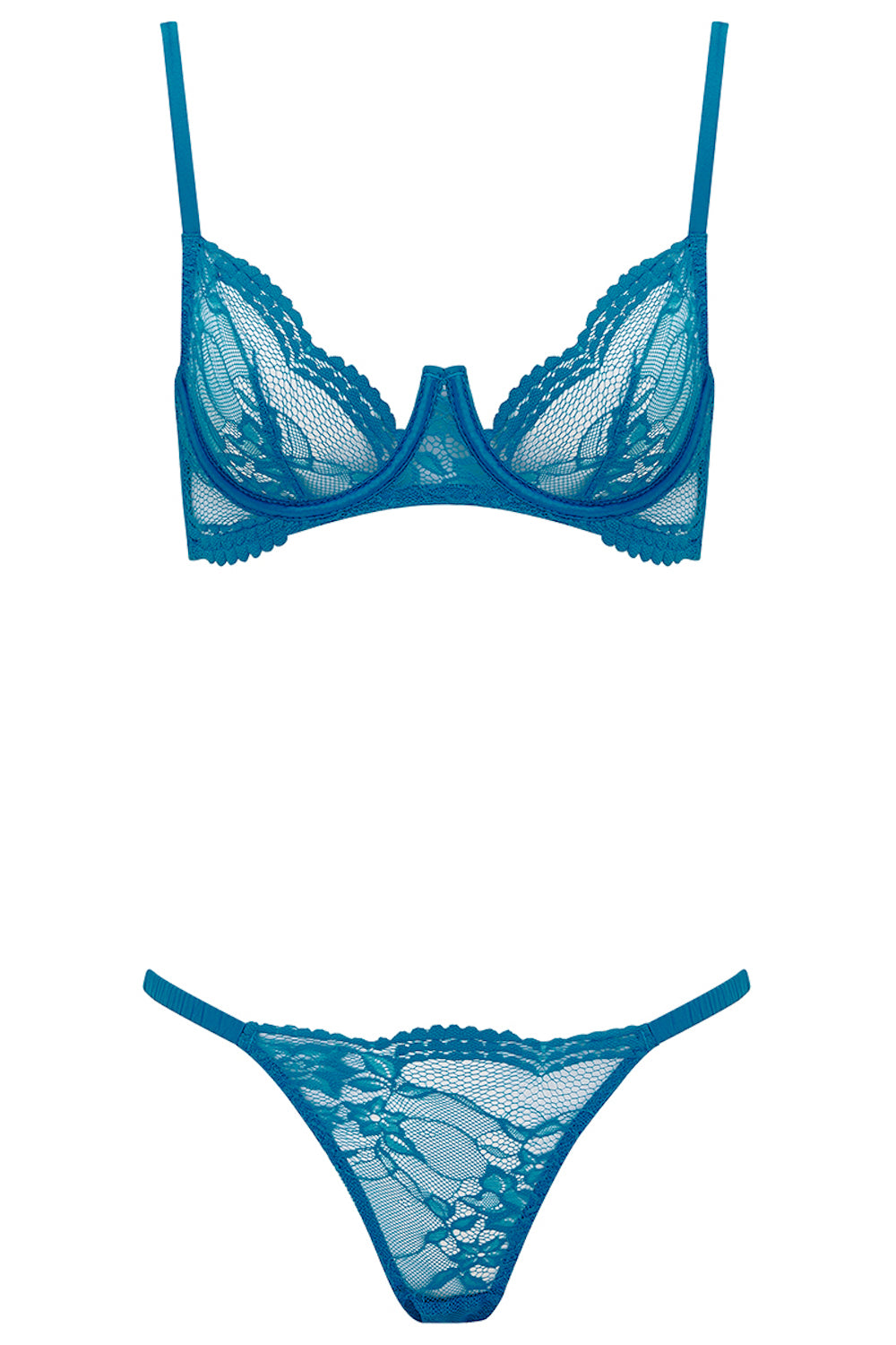 Elise Plunge Bra Blue