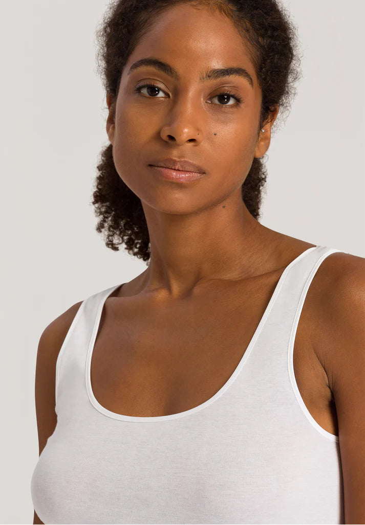 Cotton Seamless Tank Top White