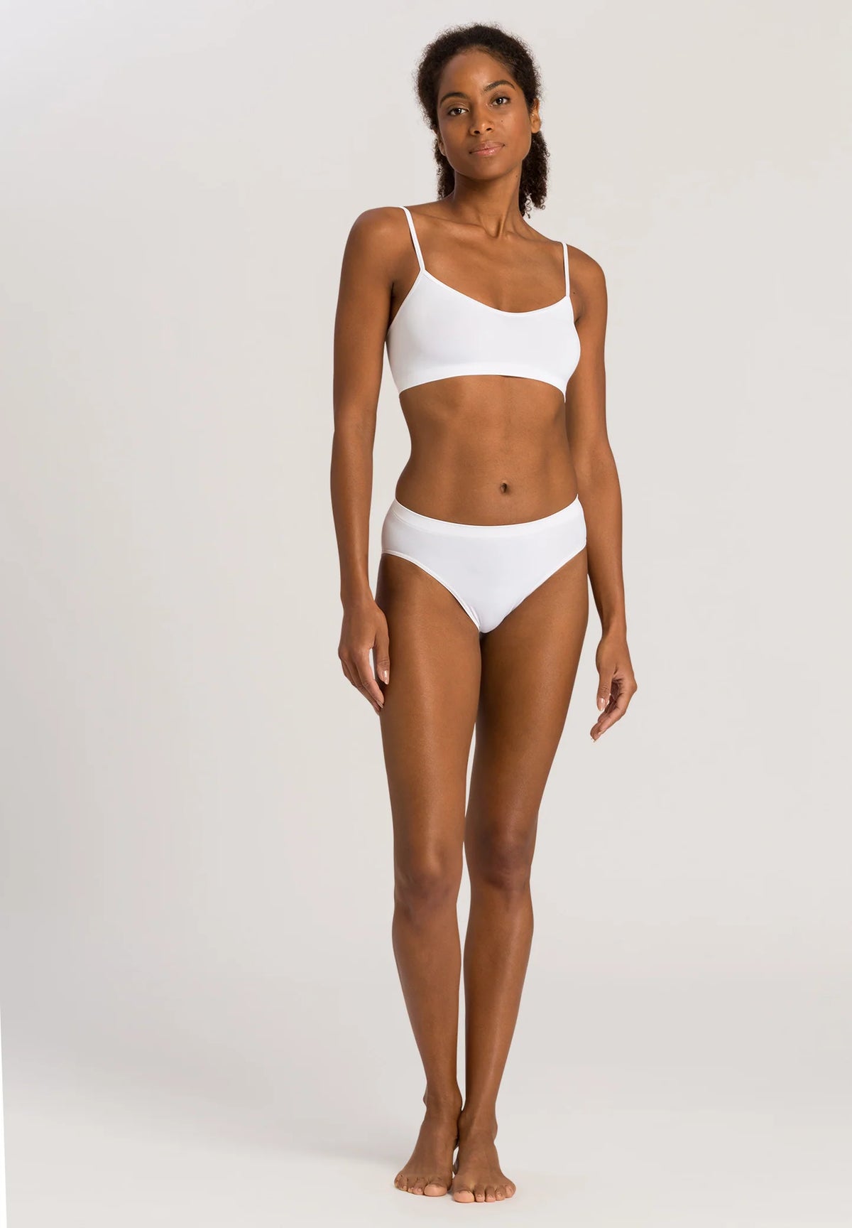 Touch Feeling Midi Briefs White