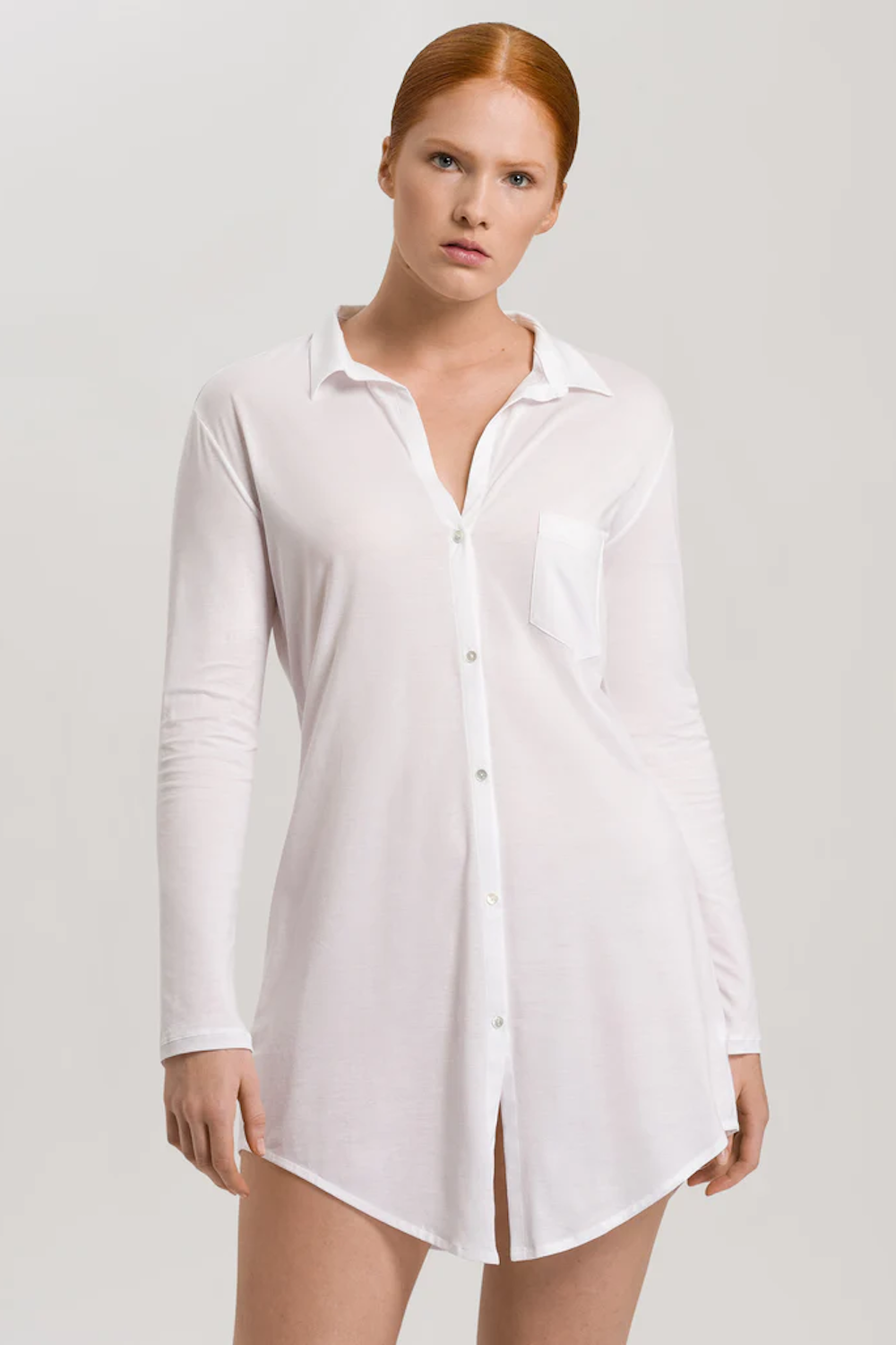 Cotton Deluxe L/Slv Nightdress White