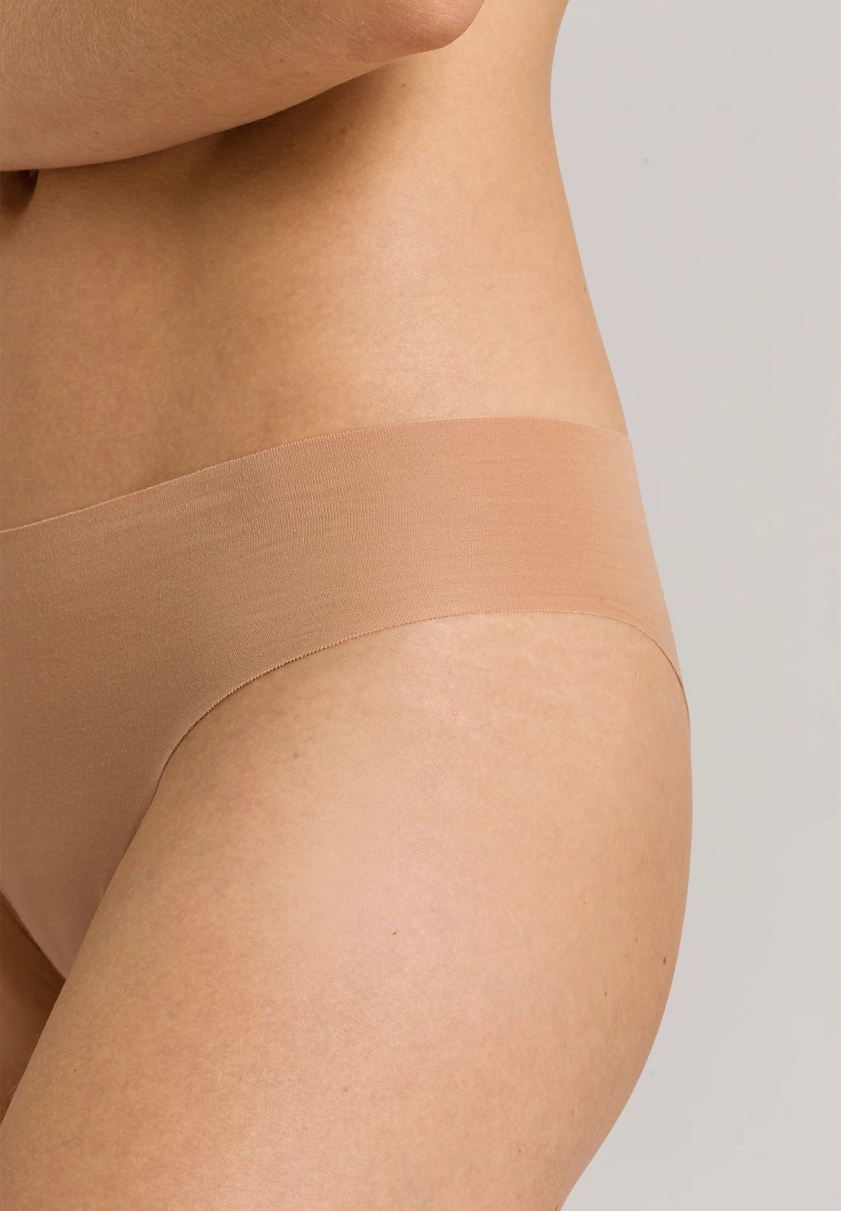 Invisible Cotton Brazilian Panty Beige