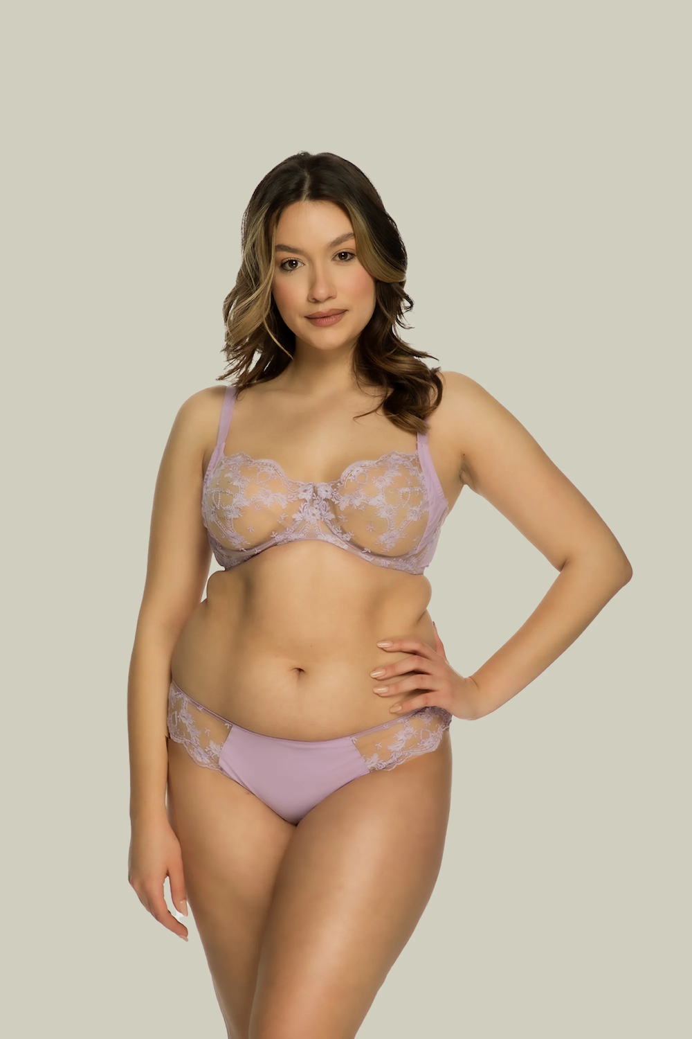 Petal Bloom Full Coverage Bra in Lilac