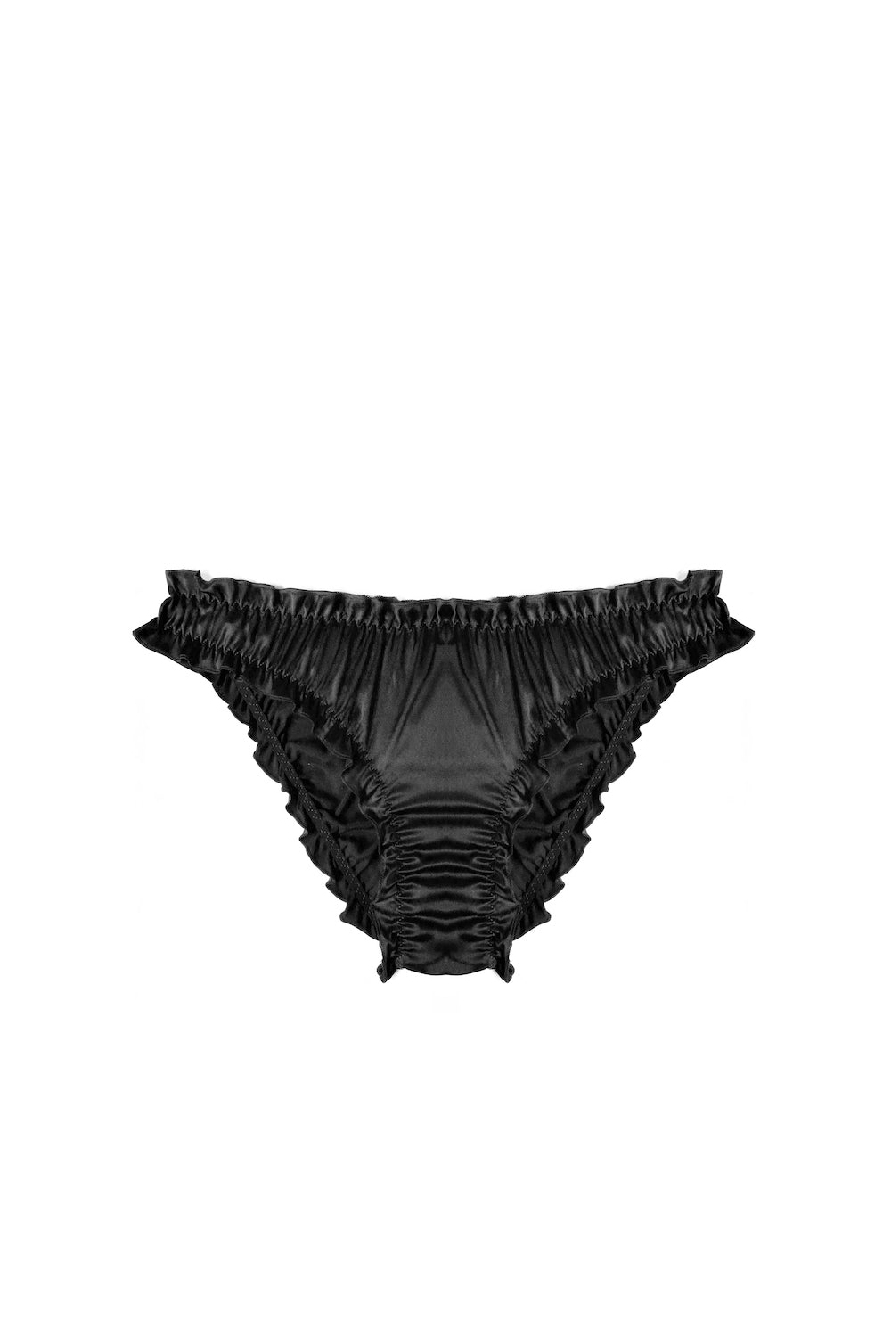 Lombard Street Ruffle Brief in Black