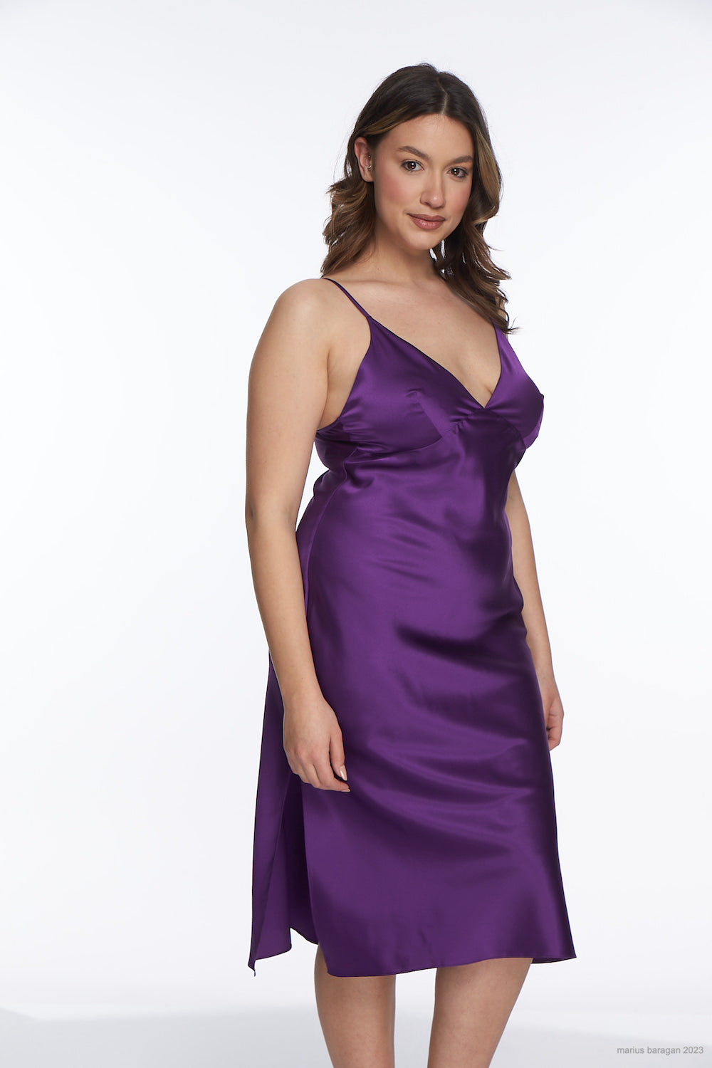Lombard Street Slip Dress in Purple