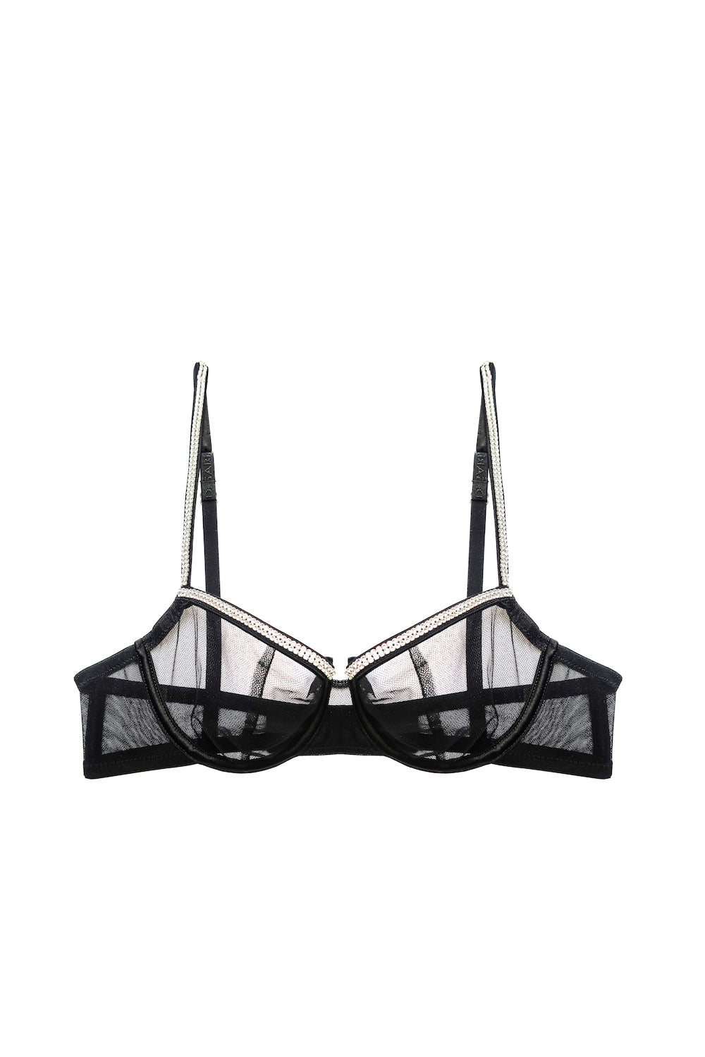 Dancing in the Moonlight Balconette Bra in Black