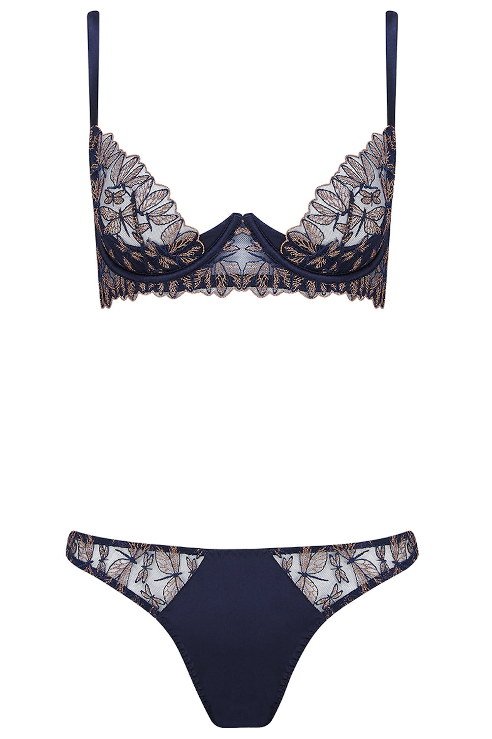 Odonata Plunge Bra Midnight Blue