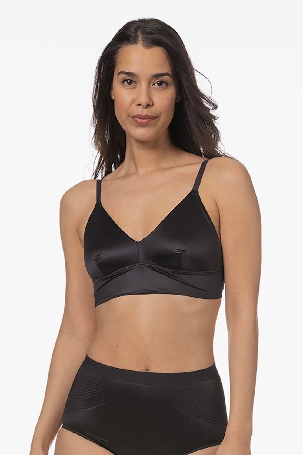 Shaping Satin Bralette Very Black