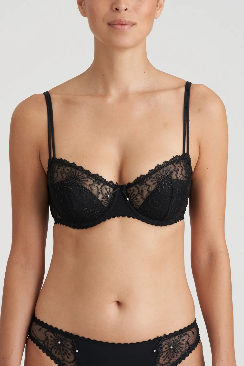 Jane Half Padded Balcony Bra Black
