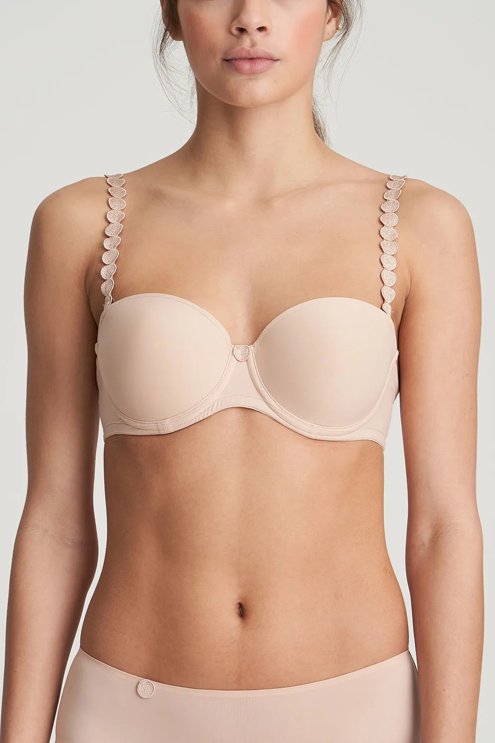 Tom Padded Bra Strapless Caffé Latte