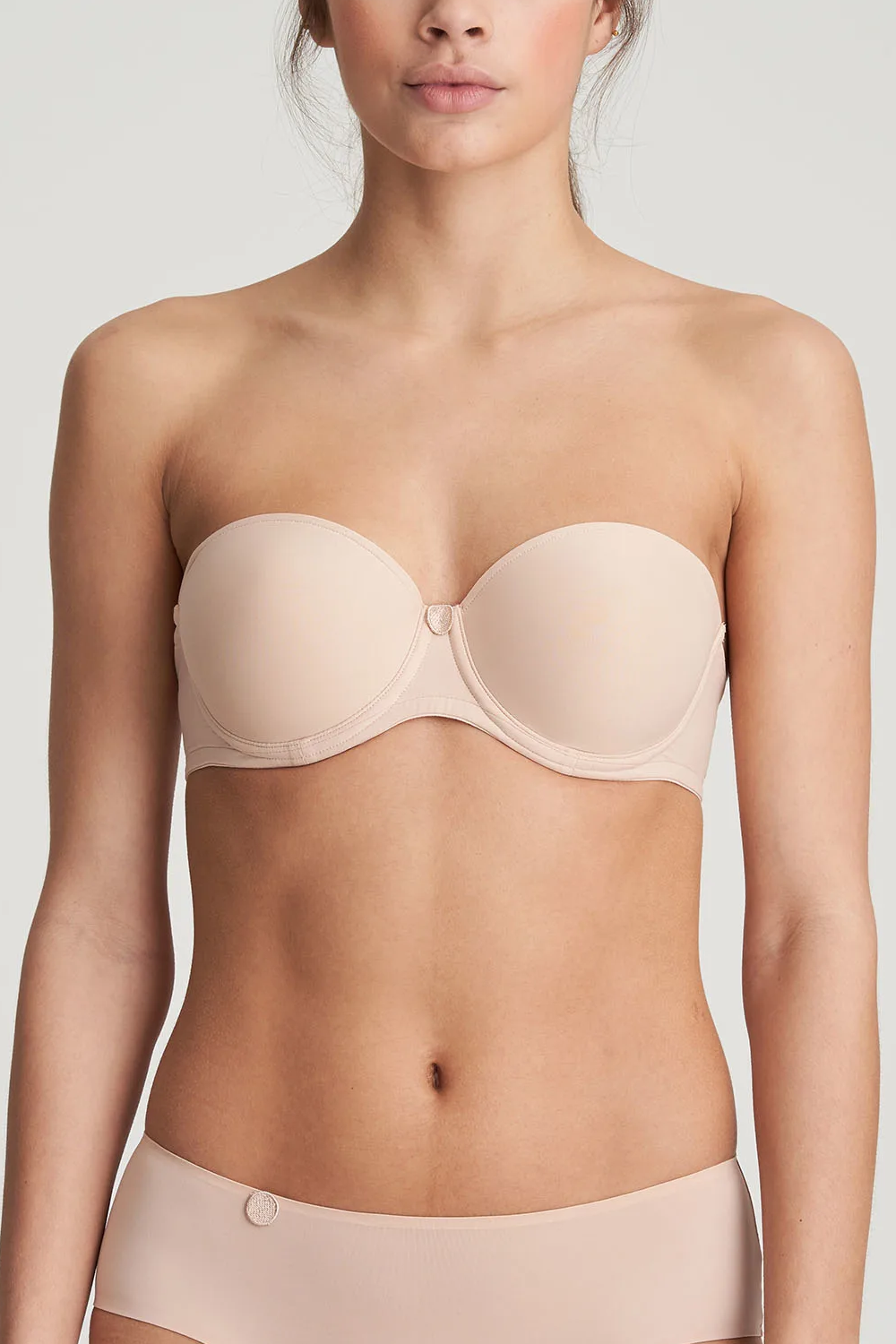 Tom Padded Bra Strapless Caffé Latte