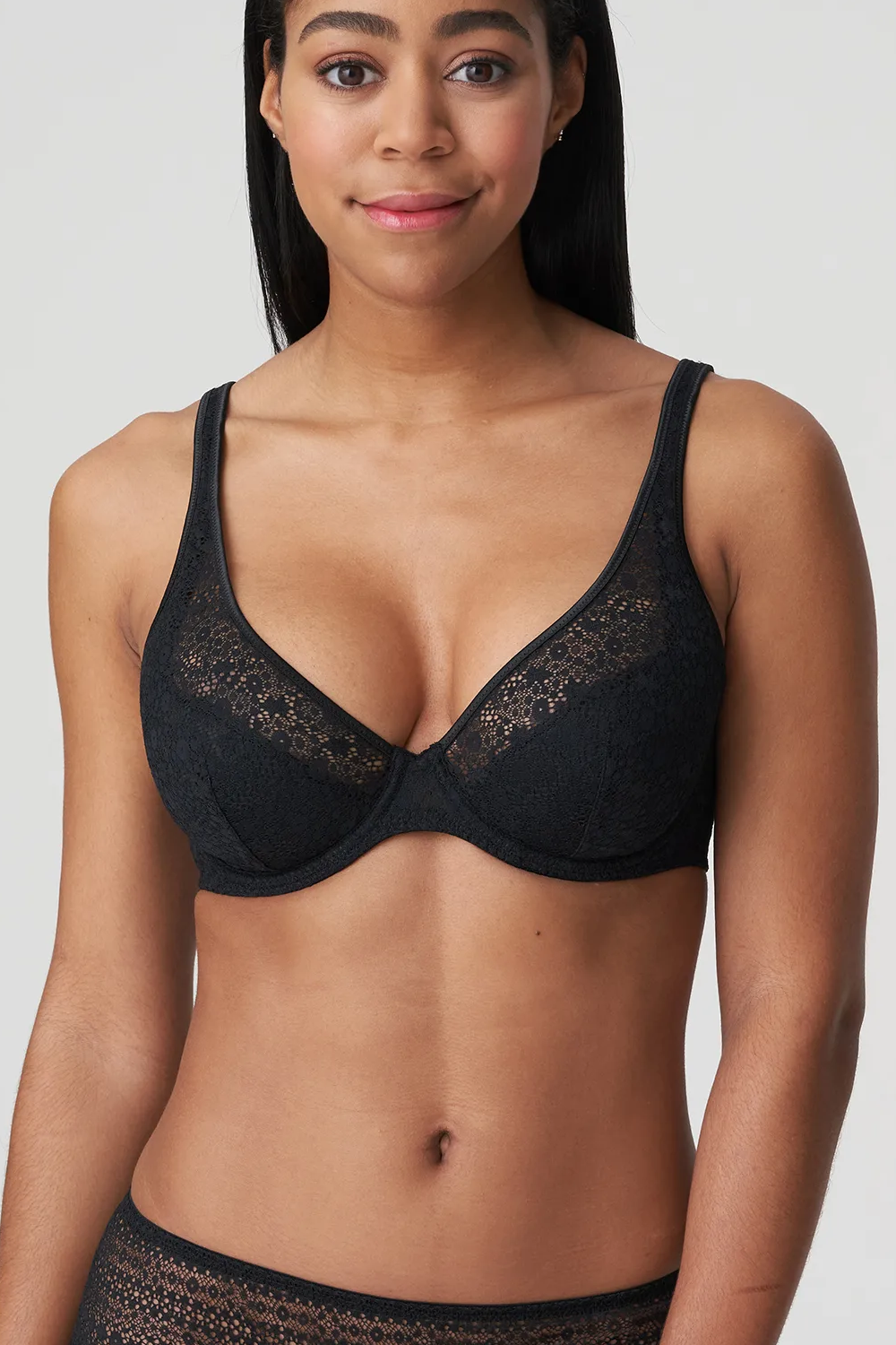 Twist Epirus Half Padded Plunge Bra Black