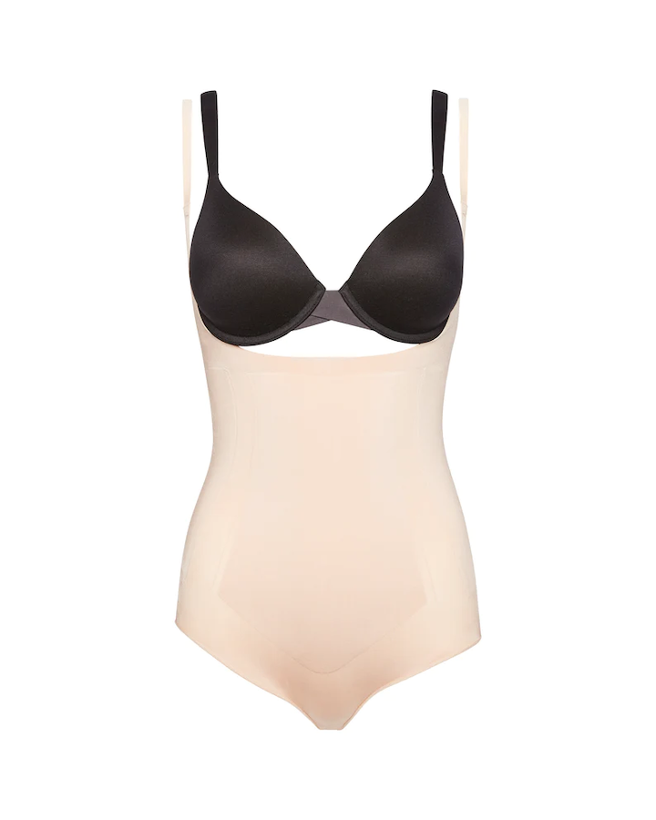 Oncore Open Bust Panty Bodysuit Soft Nude
