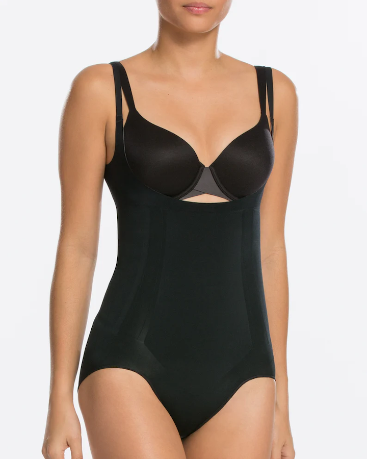 Oncore Open Bust Panty Bodysuit Very Black