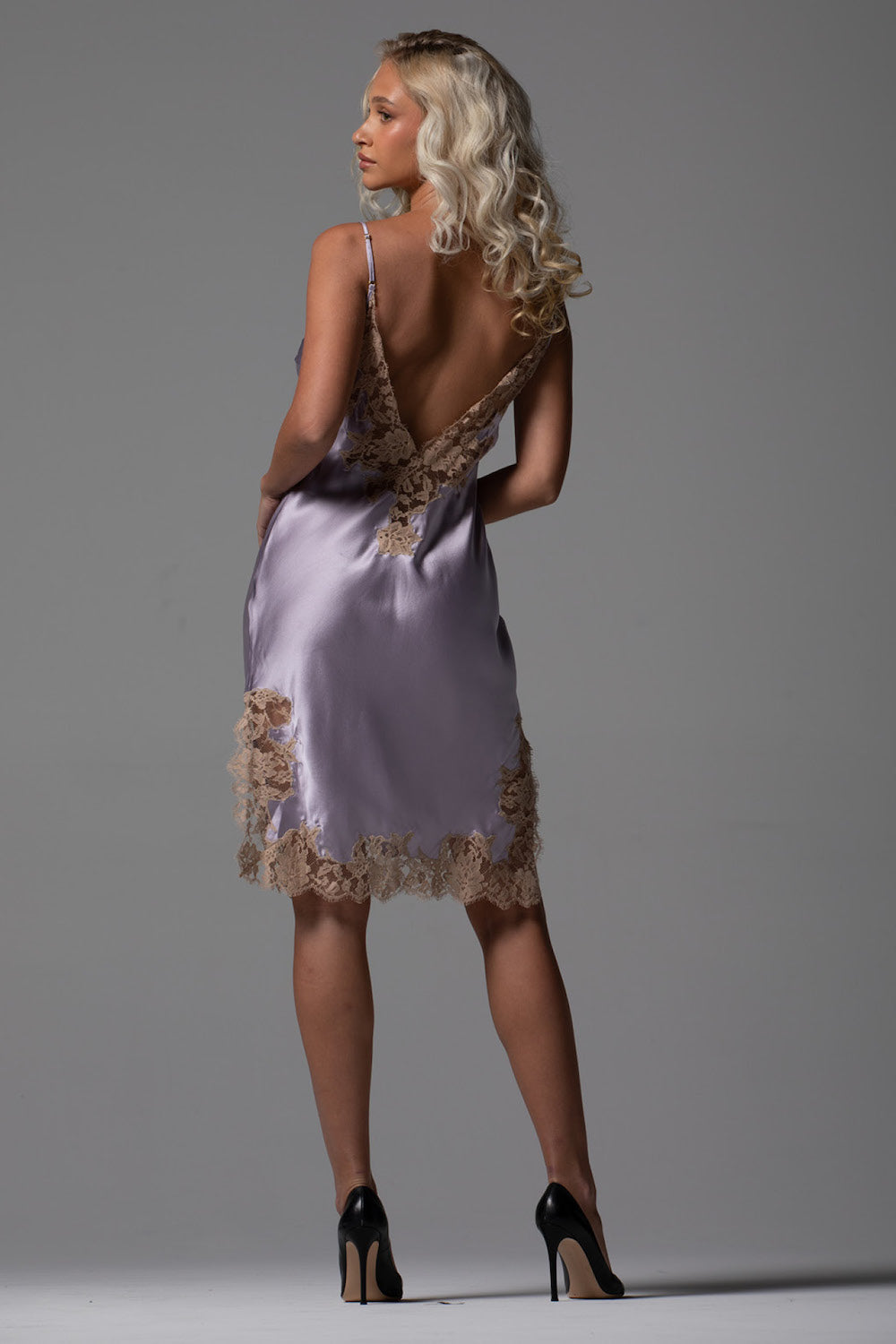 Orchid Short Slip Dress Lilac